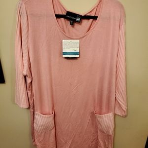 Anthony Original pink tunic. Sweater pockets and sleeves. NWT.